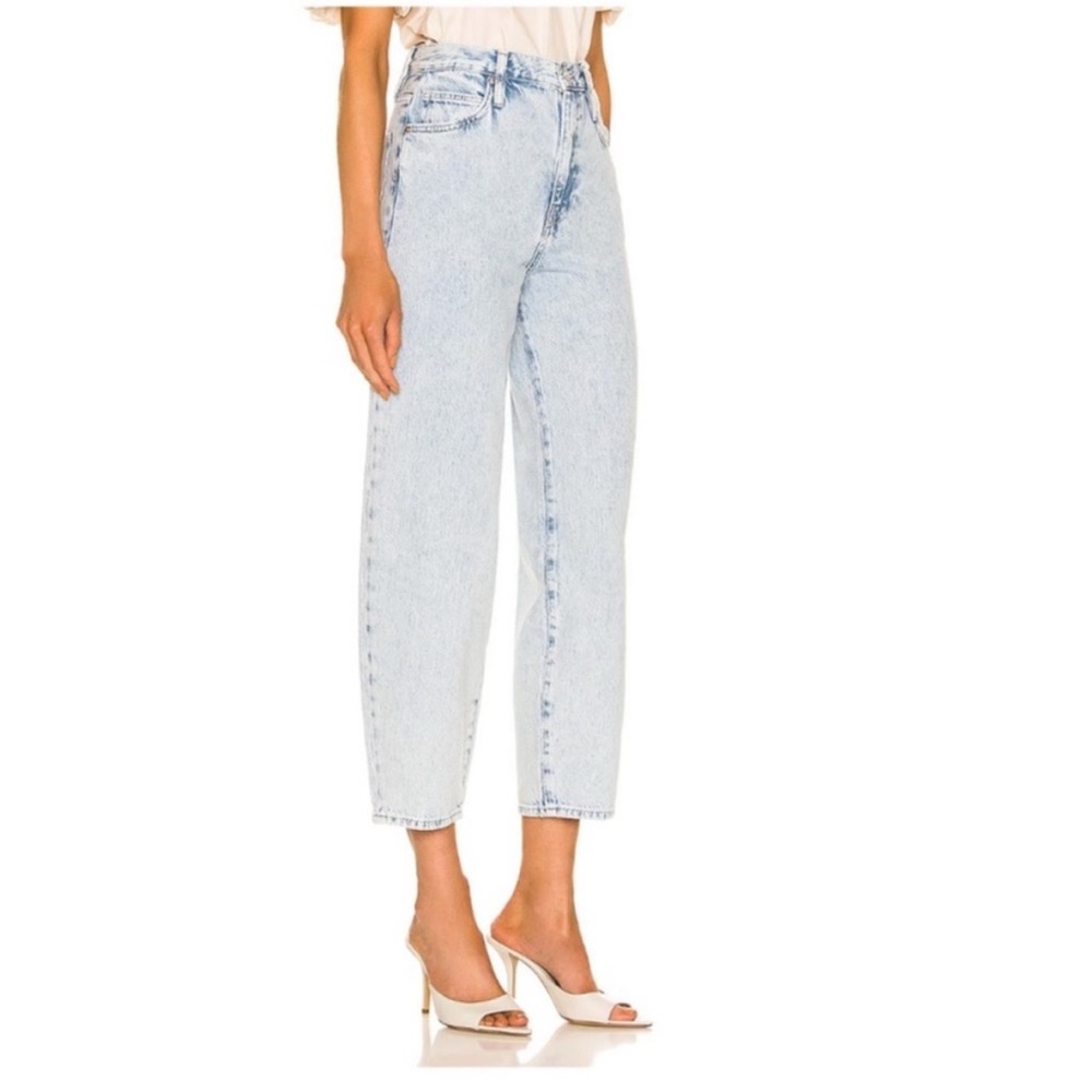 FRAME High Rise Barrel Jeans